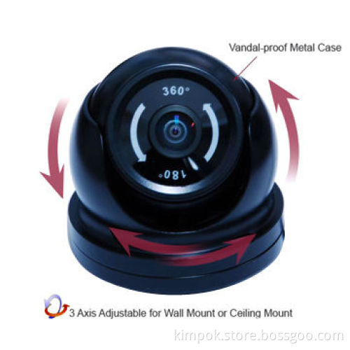 360° Wide Viewing Angle CCTV CMOS Dome Camera with 800TVL and Vandal-proof